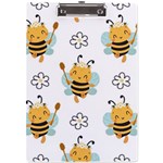 Art Bee Pattern Design Wallpaper Background A4 Acrylic Clipboard Front