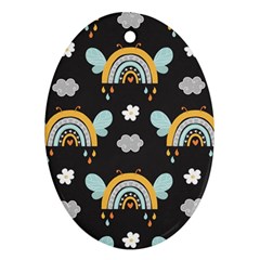 Art Pattern Design Floral Wallpaper Background Ornament (oval)