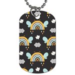 Art Pattern Design Floral Wallpaper Background Dog Tag (Two Sides) Front