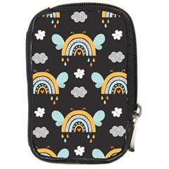 Art Pattern Design Floral Wallpaper Background Compact Camera Leather Case by Ravend