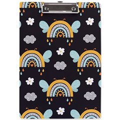 Art Pattern Design Floral Wallpaper Background A4 Acrylic Clipboard by Ravend