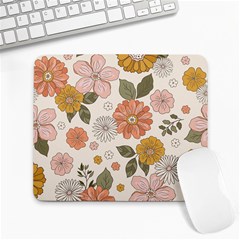 Flower Petals Plants Floral Print Pattern Design Large Mousepad by Ravend