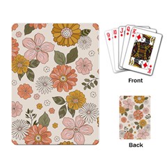 Flower Petals Plants Floral Print Pattern Design Playing Cards Single Design (rectangle)