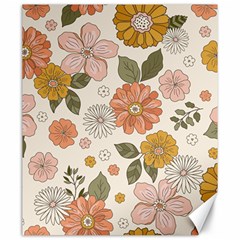 Flower Petals Plants Floral Print Pattern Design Canvas 20  X 24  by Ravend