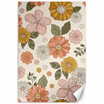 Flower Petals Plants Floral Print Pattern Design Canvas 24  x 36  23.35 x34.74  Canvas - 1