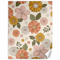 Flower Petals Plants Floral Print Pattern Design Canvas 36  X 48  by Ravend