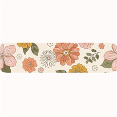 Flower Petals Plants Floral Print Pattern Design Large Bar Mat by Ravend