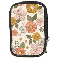 Flower Petals Plants Floral Print Pattern Design Compact Camera Leather Case by Ravend