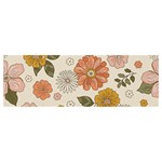 Flower Petals Plants Floral Print Pattern Design Banner and Sign 12  x 4  Front