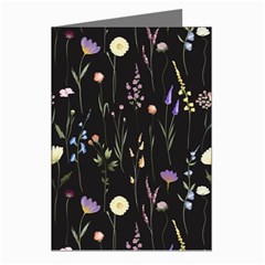 Flowers Floral Pattern Floral Print Background Greeting Cards (pkg Of 8) by Ravend