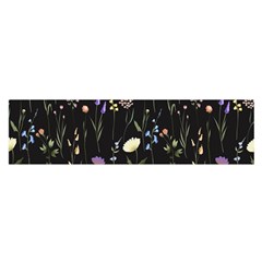 Flowers Floral Pattern Floral Print Background Oblong Satin Scarf (16  X 60 ) by Ravend