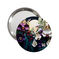 Ai Generated Flower Orchids Bloom Flora Nature 2 25  Handbag Mirrors by Ravend