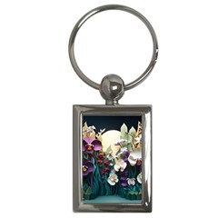 Ai Generated Flower Orchids Bloom Flora Nature Key Chain (rectangle) by Ravend