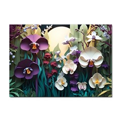 Ai Generated Flower Orchids Bloom Flora Nature Sticker A4 (10 Pack) by Ravend