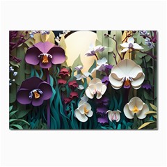 Ai Generated Flower Orchids Bloom Flora Nature Postcards 5  X 7  (pkg Of 10) by Ravend