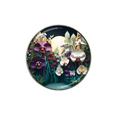 Ai Generated Flower Orchids Bloom Flora Nature Hat Clip Ball Marker by Ravend