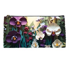 Ai Generated Flower Orchids Bloom Flora Nature Pencil Case by Ravend