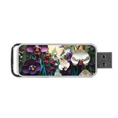 Ai Generated Flower Orchids Bloom Flora Nature Portable Usb Flash (one Side) by Ravend