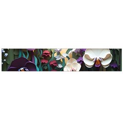 Ai Generated Flower Orchids Bloom Flora Nature Large Premium Plush Fleece Scarf  by Ravend