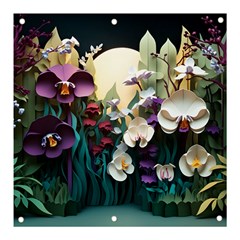 Ai Generated Flower Orchids Bloom Flora Nature Banner And Sign 3  X 3  by Ravend