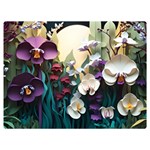 Ai Generated Flower Orchids Bloom Flora Nature Premium Plush Fleece Blanket (Extra Small) 40 x30  Blanket Front