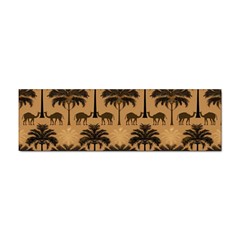 Ai Generated Camels Palm Trees Pattern Sticker (bumper) by Ravend