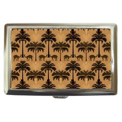 Ai Generated Camels Palm Trees Pattern Cigarette Money Case by Ravend