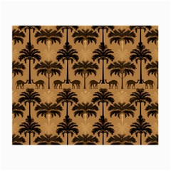 Ai Generated Camels Palm Trees Pattern Small Glasses Cloth by Ravend