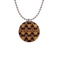 Ai Generated Camels Palm Trees Pattern 1  Button Necklace by Ravend