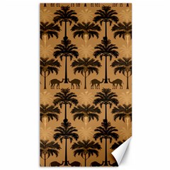 Ai Generated Camels Palm Trees Pattern Canvas 40  X 72  by Ravend