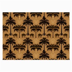 Ai Generated Camels Palm Trees Pattern Large Glasses Cloth by Ravend