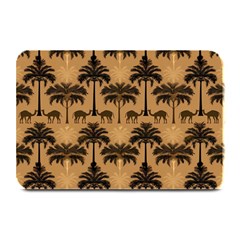 Ai Generated Camels Palm Trees Pattern Plate Mats by Ravend