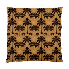 Ai Generated Camels Palm Trees Pattern Standard Cushion Case (one Side) by Ravend