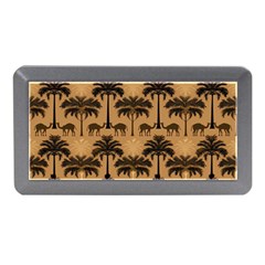 Ai Generated Camels Palm Trees Pattern Memory Card Reader (mini) by Ravend