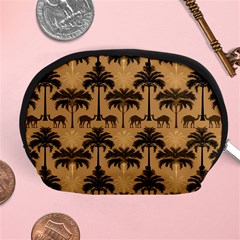 Ai Generated Camels Palm Trees Pattern Accessory Pouch (medium) by Ravend