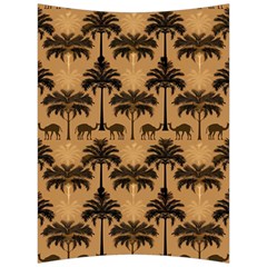 Ai Generated Camels Palm Trees Pattern Back Support Cushion by Ravend