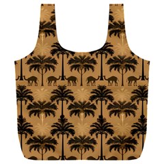 Ai Generated Camels Palm Trees Pattern Full Print Recycle Bag (xxl) by Ravend