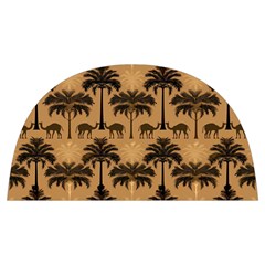 Ai Generated Camels Palm Trees Pattern Anti Scalding Pot Cap by Ravend