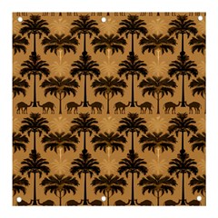 Ai Generated Camels Palm Trees Pattern Banner And Sign 3  X 3  by Ravend