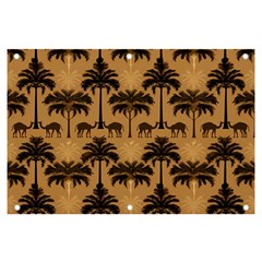 Ai Generated Camels Palm Trees Pattern Banner And Sign 6  X 4  by Ravend