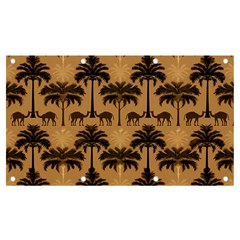 Ai Generated Camels Palm Trees Pattern Banner And Sign 7  X 4  by Ravend