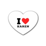 I love karen Rubber Coaster (Heart) Front