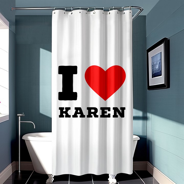 I love karen Shower Curtain 36  x 72  (Stall) 