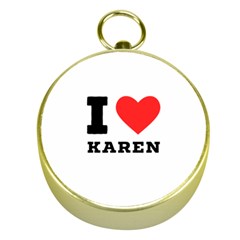 I Love Karen Gold Compasses by ilovewhateva