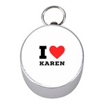 I love karen Mini Silver Compasses Front