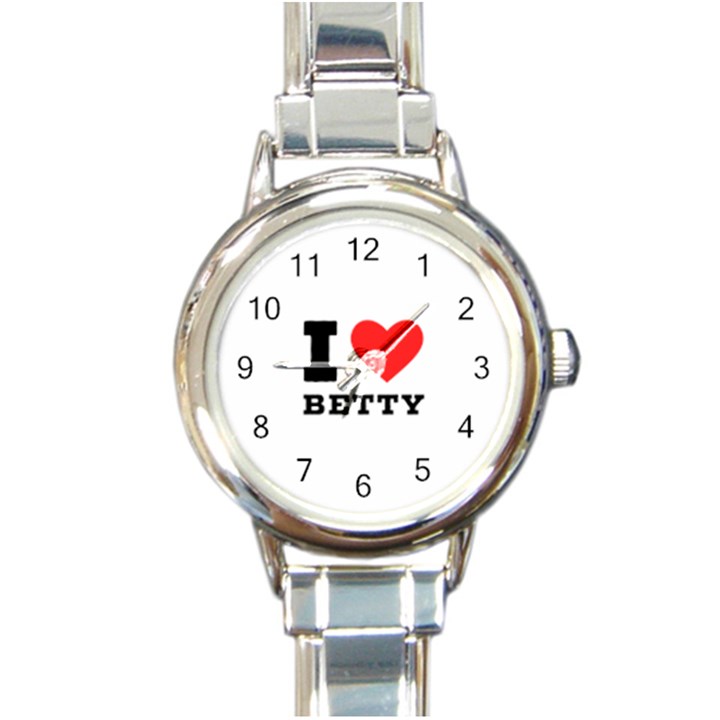 I love betty Round Italian Charm Watch