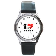 I Love Betty Round Metal Watch by ilovewhateva