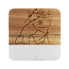 281da91b7138c1 Marble Wood Coaster (square) by Teevova