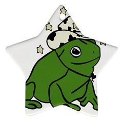 Frog With A Cowboy Hat Ornament (star) by Teevova