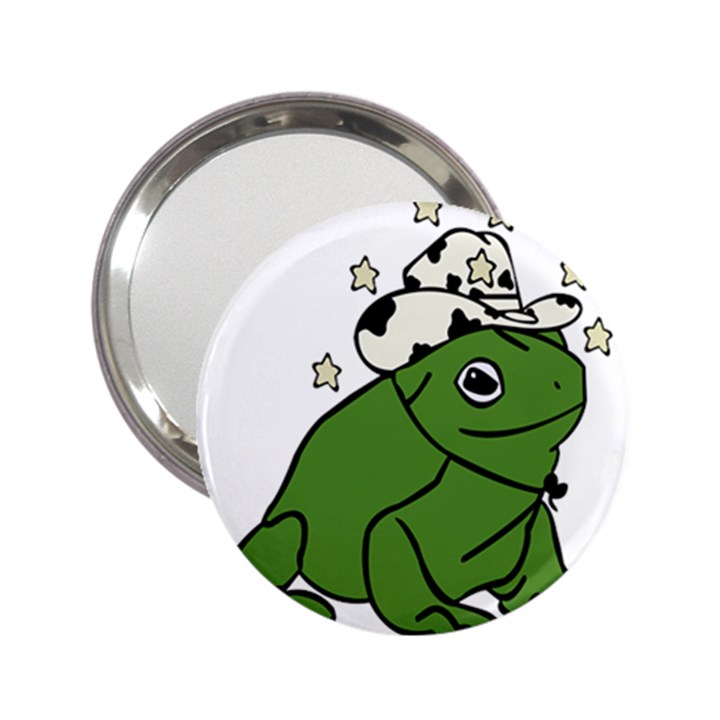 Frog with a cowboy hat 2.25  Handbag Mirrors